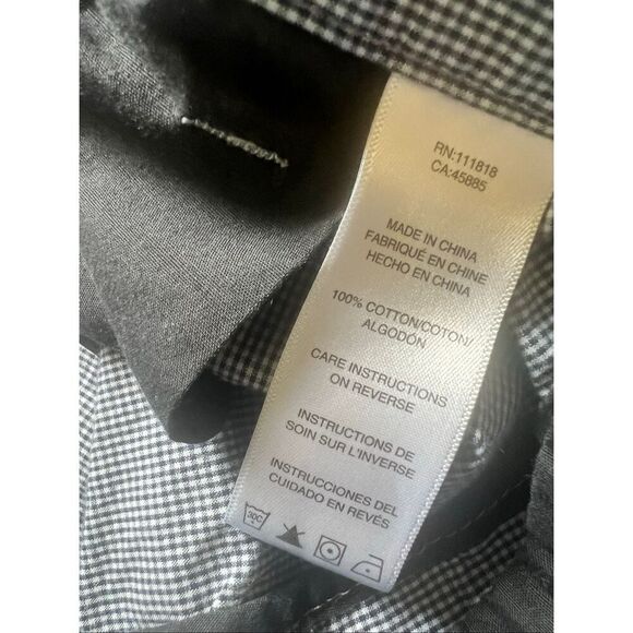 Michael Kors Blue White Micro Plaid 100% Cotton Shorts Size 34 - Picture 5 of 7